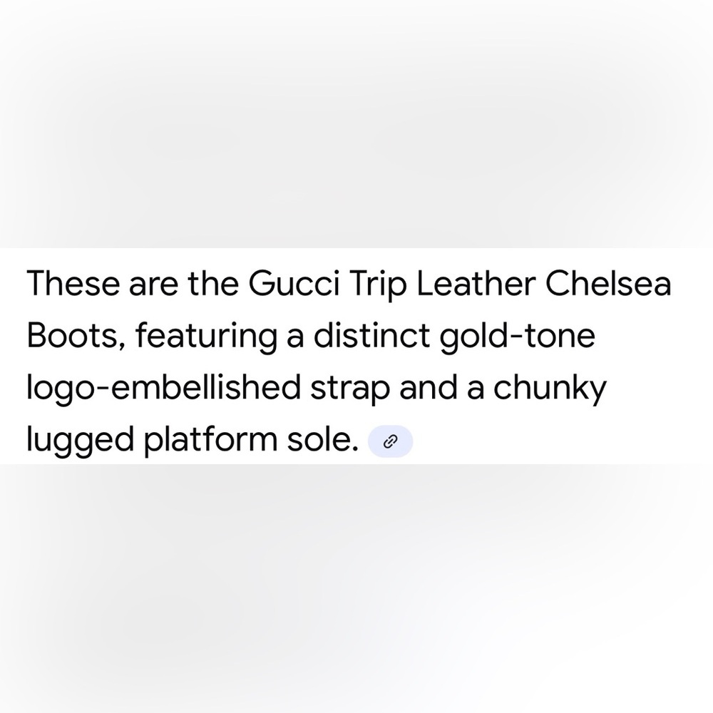 Gucci Women’s Chelsea Leather Lug Boot w/ Gold Logo Strap Size-US 9/EUR 39 NIB - Picture 11 of 17